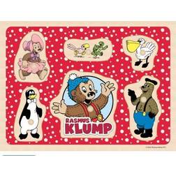 Barbo Toys Rasmus Klump Knopppussel i trä 6 b. [Leveranstid: 4-5 vardagar]